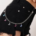thumbnail image 2 of EeaseMX 1 cadena decorativa para cintura estilo punk, para pantalones (plateada)., 2 of 8