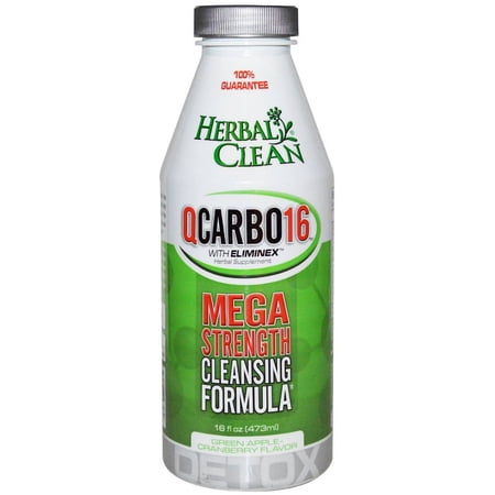 Herbal Clean Mega Strength Cleansing Formula Green Apple-Cranberry, 16 OZ