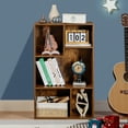 thumbnail image 2 of VECELO 3-Tier Bookcase with Storage Shelves, 21.3" Modern Bookshelf for Organizer Display Stand Home Office, Vertical or Horizontal, Brown, 2 of 12