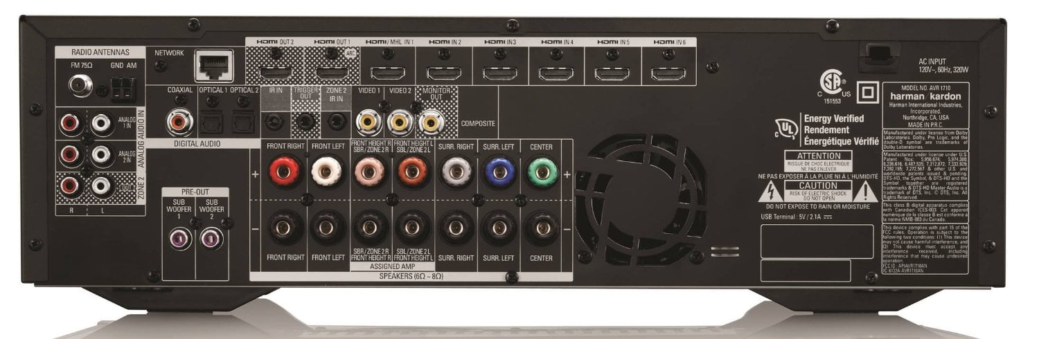 Harman Kardon AVR 1710 7.2-Channel 100 