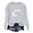 thumbnail image 2 of Bovemsi Pullover Sweatshirts for Women Sweatshirt Graphic Tees Loose Long Sleeve Shirts Crewneck Tops Rugby Season Sweatshirt, 2 of 4