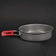 thumbnail image 1 of Poêle à Frire de Camping Portable Antiadhésive avec Poignée Pliable et Sac de Transport Poignée Rouge, 1 of 10