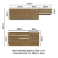 thumbnail image 3 of Cocina Integral 260cm Marrón Glamy Madesa 03, 3 of 5