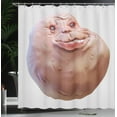 thumbnail image 4 of Ambesonne Humor Shower Curtain, Forever Alone Rage Face, 69"Wx84"L, Peach, 4 of 5