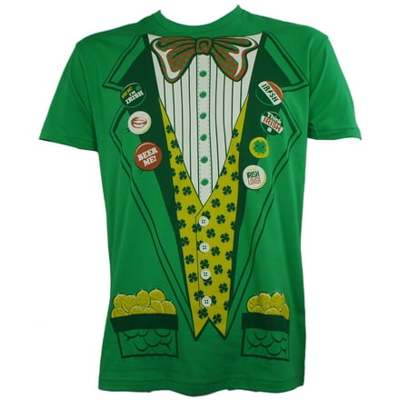 SAINT ST. PADDY'S Green Leprechaun Suit With Gold Costume T-Shirt