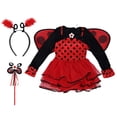 thumbnail image 3 of JAJAHO Animals Dress Up Outfits For Girls Long Sleeve Mesh Layered Tutu Dress With Headband Wings Magic Wand 4PCS Set Party Performances Wear Comfortable Dresses, 3 of 6