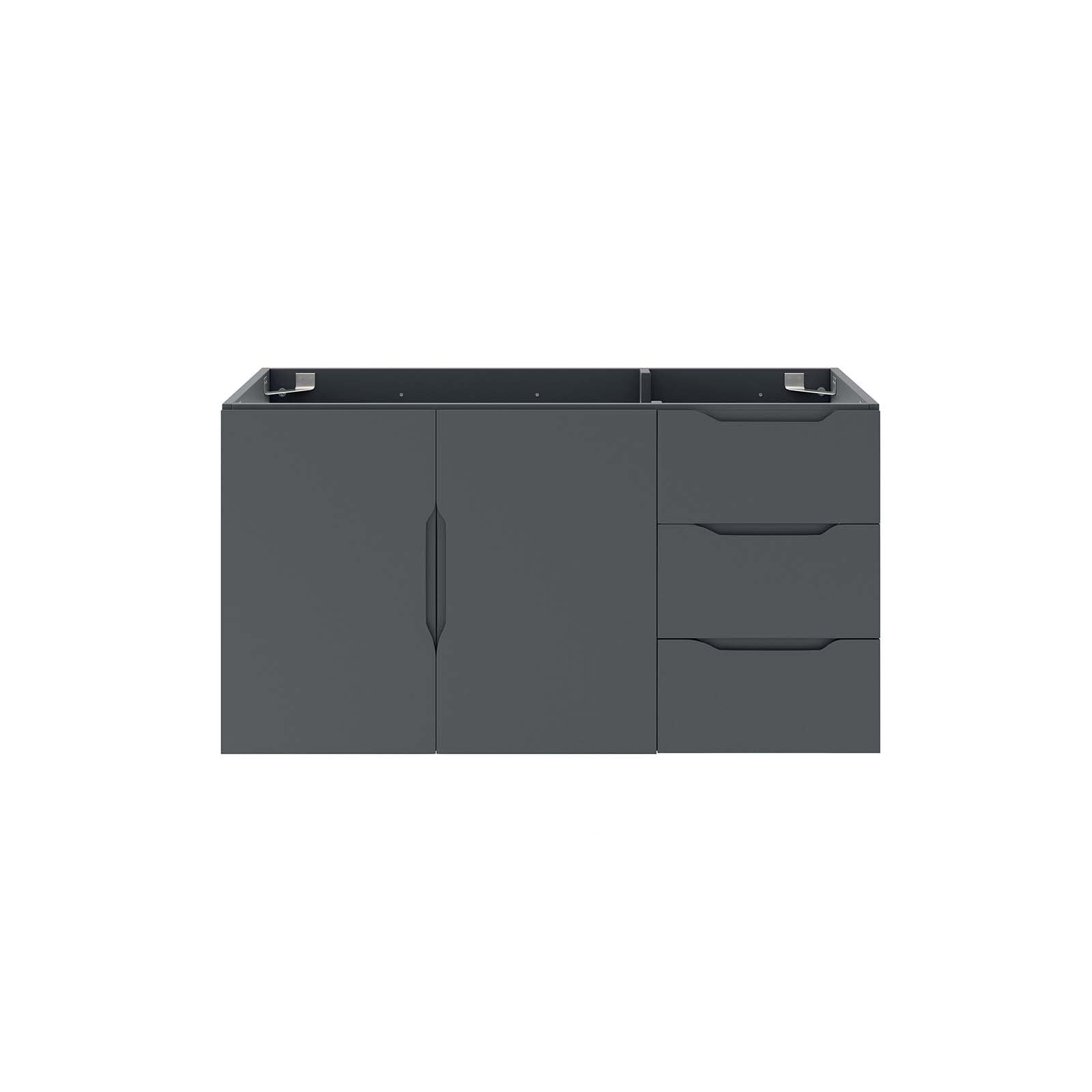 Modway Vitality 36" Bathroom Vanity Cabinet (Sink Basin Not Included) in Gray