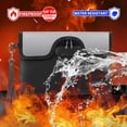 thumbnail image 4 of 5200°F Fireproof Money Bag with Lock, Water Fireproof Document Bag with Zipper, 8 Layers Fire Insulation, Small Fireproof Safe Storage Pouch with Lock for Cash, Passport, (8.3" x 11", Black), 4 of 17