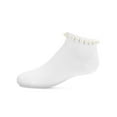 thumbnail image 3 of MeMoi Pretty in Pearls Cotton Blend Anklet Socks - Girls - Female, 2, Winter White, 3 of 4