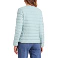 thumbnail image 3 of INSPIRE CHIC Women's Puffer Jacket Lightweight Button Down Packable Long Sleeve Coat S Light Blue, 3 of 6