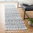 thumbnail image 3 of SAFAVIEH Moroccan Tassel Fallon Southwestern Shag Area Rug, Ivory/Black, 8' x 10', 3 of 9