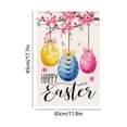 thumbnail image 3 of Linnome Easter Garden Flag Set for Yard Patio Outdoor Spring Holiday Decor Bunny Egg Themed Welcome Decoration, 3 of 6