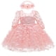 thumbnail image 2 of Odeerbi 3-24 Meses Niñas Mariposa Tul Vestidos Baby Shower Vestidos Con Cinta Lazo Algodón Fiesta de Cumpleaños Vestido de Manga Larga Empalme Vestido de Malla, 2 of 9
