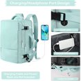 thumbnail image 6 of Softlife Travel Bag,17" Laptop Backpack Allowed On The Plane,Large Carry On Backpack,Waterproof Backpack,School Bag,Hiking Backpack,Mint Green(Including 2pcs Wash Bags), 6 of 8