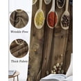 thumbnail image 6 of Modern Cooking Blackout Curtains 45 Inches Long, Kitchen Black Out Window Treatments, Farmhouse Country Wooden Grain Thermal Insulated Lined Drapes for Small Window with Grommet 42"x45", 6 of 8