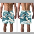 thumbnail image 3 of luoweisi Men's Beach Shorts Quick Dry Swim Trunks with Mesh Lining Seagull M, 3 of 5