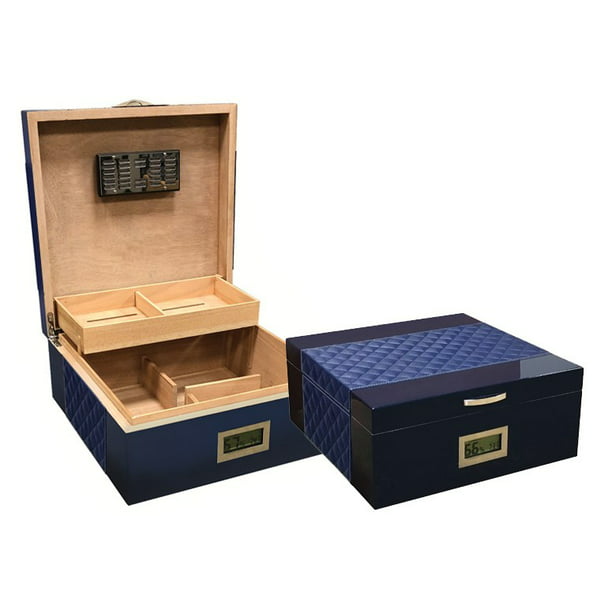 Lacquer Finish Cigar Humidor Capacity, Leather Lacquer Finish