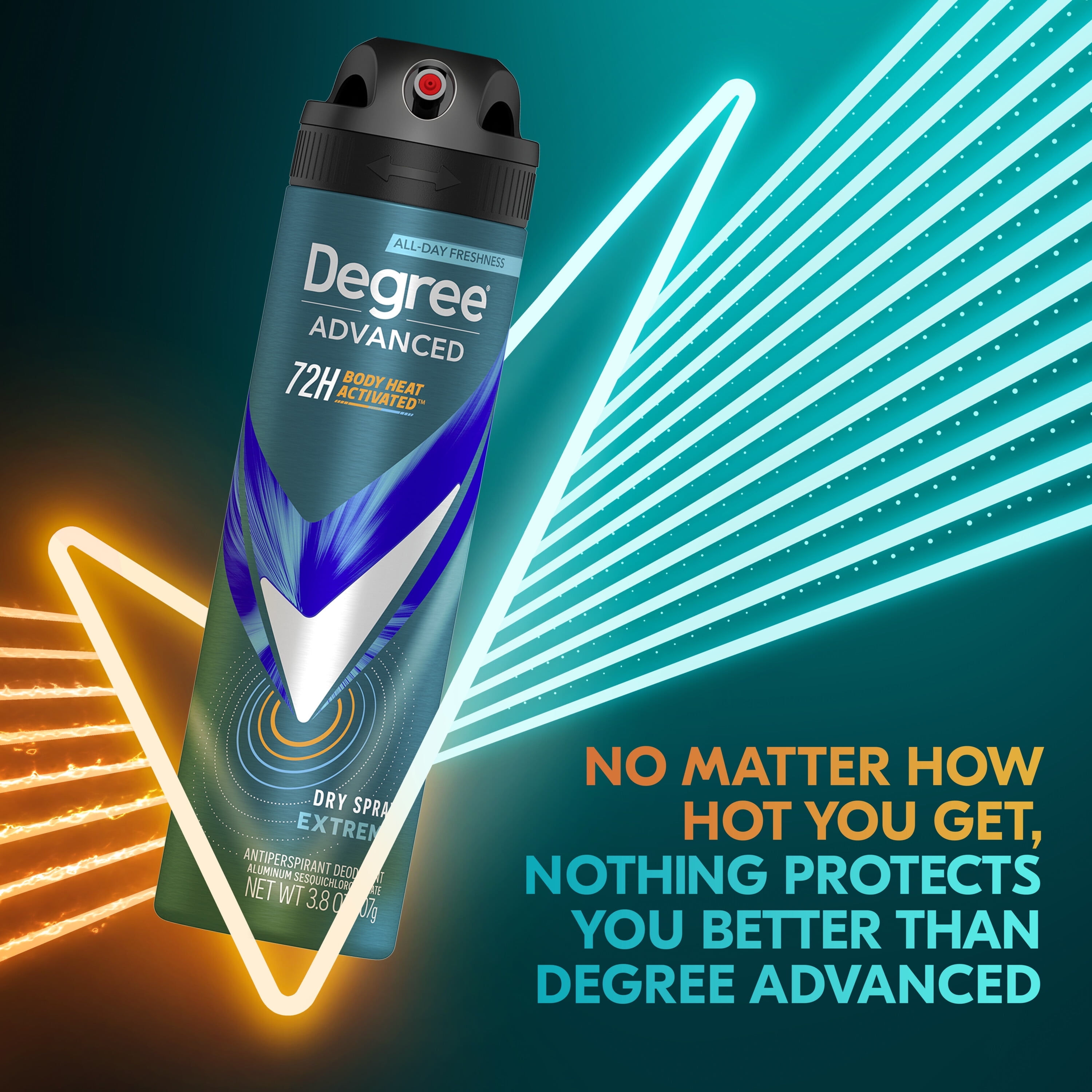 Degree Advanced Long Lasting Antiperspirant Deodorant Dry Spray, Extreme, 3.8 oz