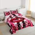 thumbnail image 3 of Feelyou Fashion Valentine's Day Twin Comforter Sets, Love Heart Couple Bedding Set, 2pcs, 3 of 8
