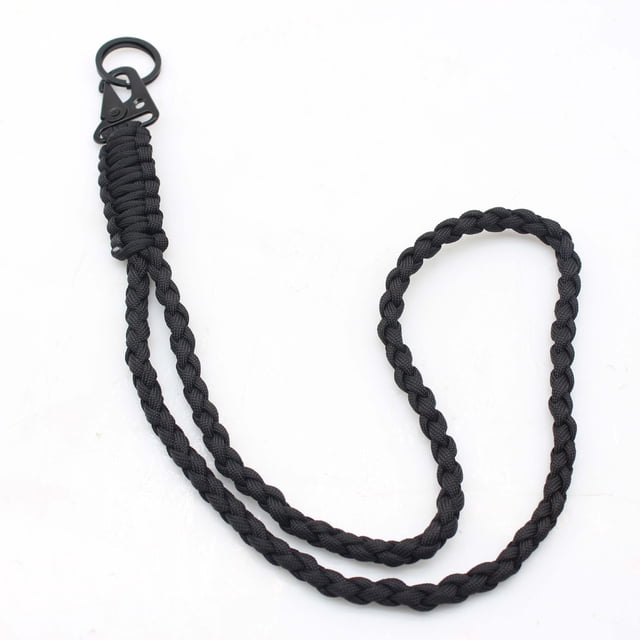 Cordón de paraguas tejido, cordón para el cuello, llavero para teléfono móvil, cuerda de paraguas tejida de siete núcleos, para acampar al aire libre, emergencia