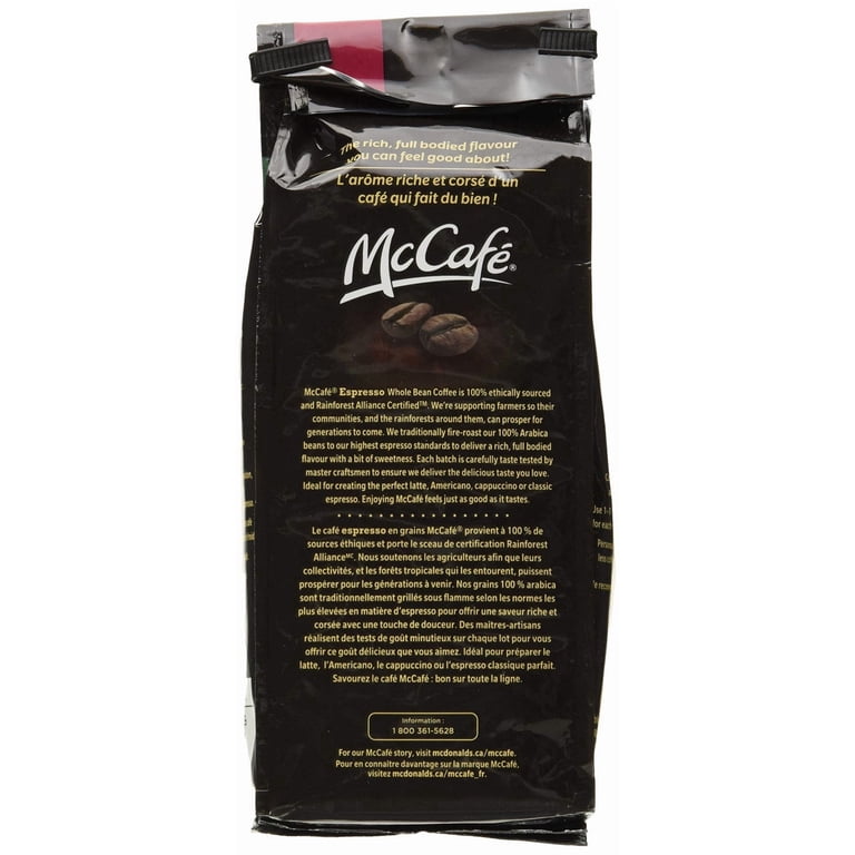 McCafe Espresso Whole Bean Coffee, 300g/10.6 oz - Walmart.com