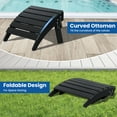 thumbnail image 4 of Garpans Folding Adirondack Chair with Ottoman HDPE All Weather Outdoor Foldable Adirondack Patio Chair with Footrest for Outside Pool Garden Deck Front Porch Fire Pit, 4 of 9