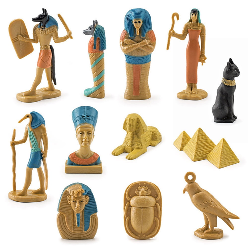 Simulation Of Egyptian Pyramids, Sphinxes, Mummies, Jackals, Human Gods