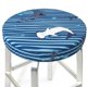 thumbnail image 3 of Disketp Sharks on White Blue Striped Funda Redonda para Taburete, Funda de Cojín para Silla de Bar Suave y Elástica-14 inch, 3 of 7
