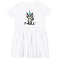 thumbnail image 3 of Inktastic 3rd Birthday Funny Raccoon 3 Year Old Girls Toddler Dress, 3 of 5