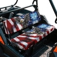 thumbnail image 2 of HUIACONG Eagle Flag UTV Seat Covers Waterproof Easy to Install Universal UTV Seat Covers Non-Slip Soft for Kawasaki Mule 3000 3010 3020, 2 of 7