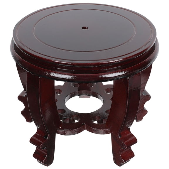 OUNONA Wooden Fish Stand with Stable Base and Antique Finish, Perfect for Home, Office, and Window Display Decor
