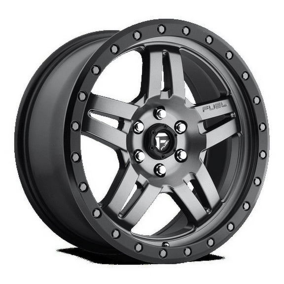 Fuel D558 Anza 18X9 5X150 20Et 125.1Cb Matte Gun Metal Black Bead Ring Wheel