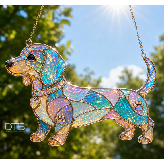 Dachshund Suncatcher Acrylic Window Hanging Gift for Dog Lovers
