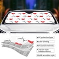 thumbnail image 3 of Yiaed Heartbeat Symbol Print Car Windshield Sunshade Front Auto Car Front Window Sun Shade Foldable Sun Visor Shield Cover Auto Accessories for Sedan SUV Truck-Medium, 3 of 5