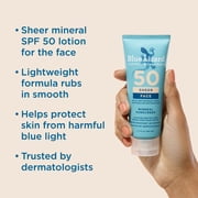 Blue Lizard Sheer Face Mineral SPF 50 Sunscreen Lotion, 1.7 fl oz