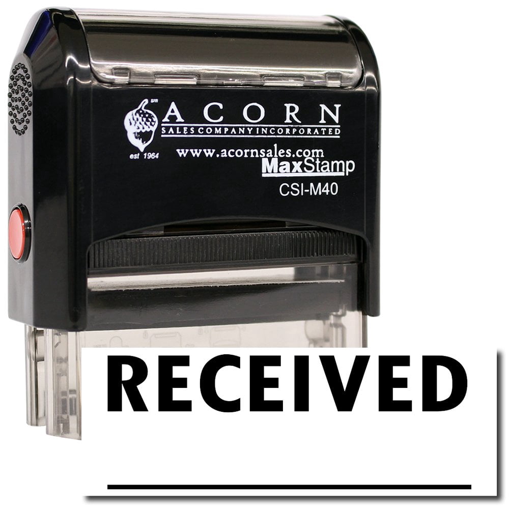 Large Self-Inking Received Stamp (Two Line) with Brown Ink - Walmart.com