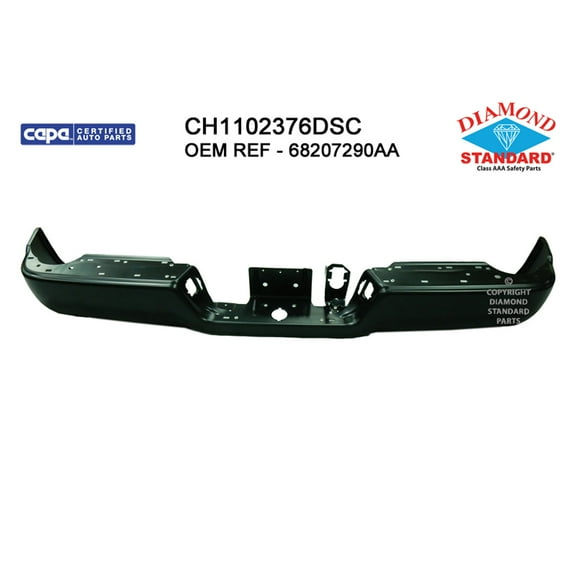 REAR STEP BUMPER FACE BAR; PAINTED; WITHOUT PARK ASSIST SENSOR HOLES; FOR 2500/3500 SERIES; [CH]