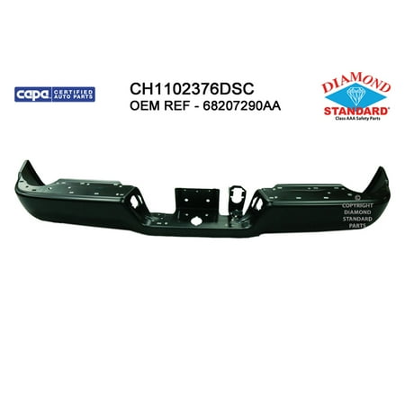 REAR STEP BUMPER FACE BAR; PAINTED; WITHOUT PARK ASSIST SENSOR HOLES; FOR 2500/3500 SERIES; [CH]