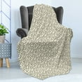 thumbnail image 4 of Abstract Soft Flannel Fleece Throw Blanket, Black Asymmetrical Lines Soft Colored Background Simple Modern Pattern, Cozy Plush for Indoor and Outdoor Use, 50" x 70", Cream Black, by Ambesonne, 4 of 5