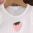 thumbnail image 6 of JUMEYU School Girl Outfit Baby Girl Birthday Outfit Tshirt Summer Short Sleeve Shirt Pants Set 3T 4T (White,3-4 Years), 6 of 6