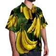 thumbnail image 2 of Banana Men's Casual Hawaiian Shirt Printed Button Down Short Sleeve Summer Beach Shirts Unisex, 2 of 6