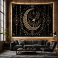 thumbnail image 6 of Patterned Deer Within a Celtic Crescent Moon, Mystical Celestial for Nature Lovers, Nordic Wall Art, Housewarming Gift, Tapestry Wall Hanging for Bedroom and Living Room, 6 of 7