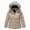 khaki, variant on Women's Plus Size Hooded Warm Winter Coat Quilted Thicken Puffer Jacket with Removable Hood khaki 4X