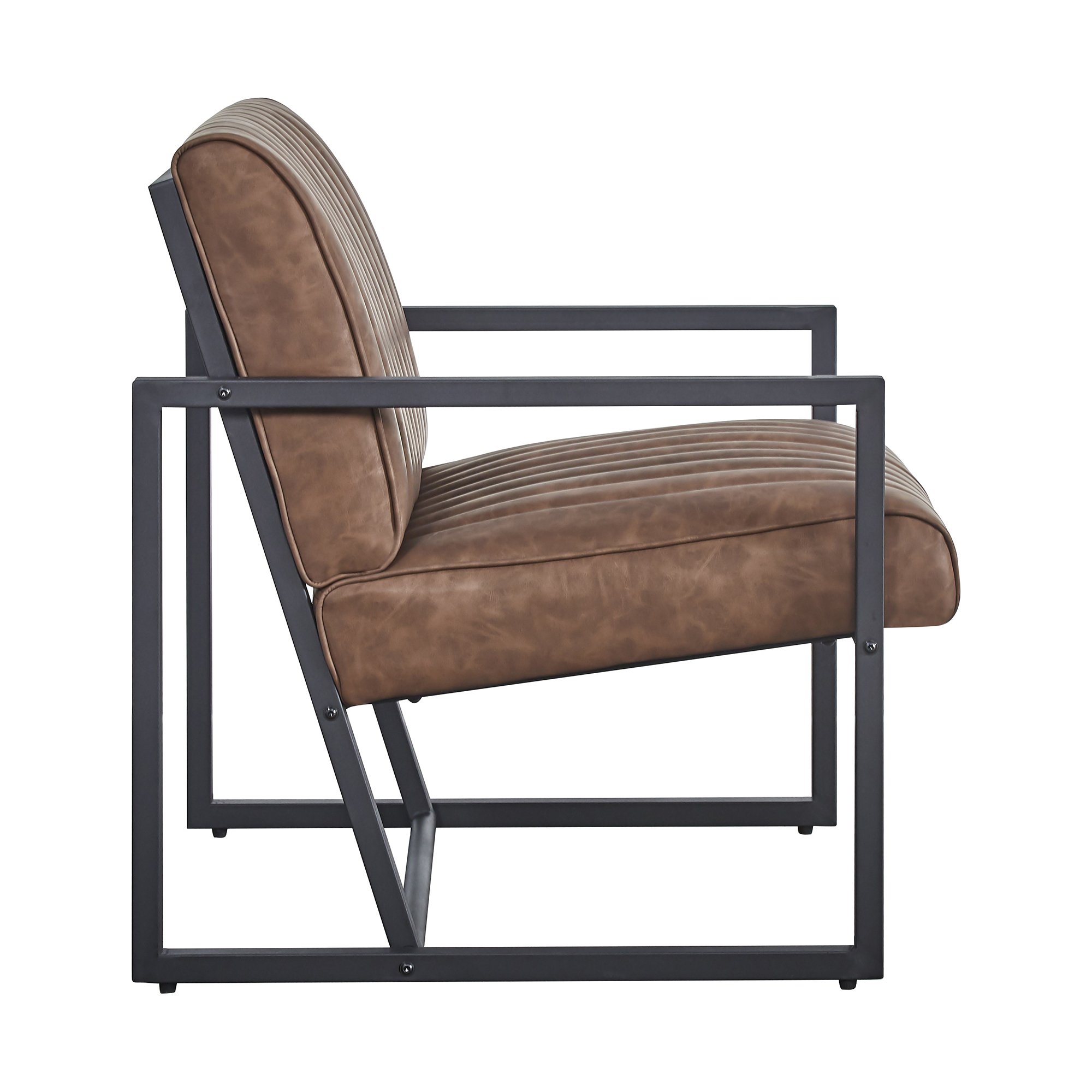 Kadyn Arm Chair, Single Sofa Chairs for Bedroom, Fabric Armchair for Living Room, Dark Brown