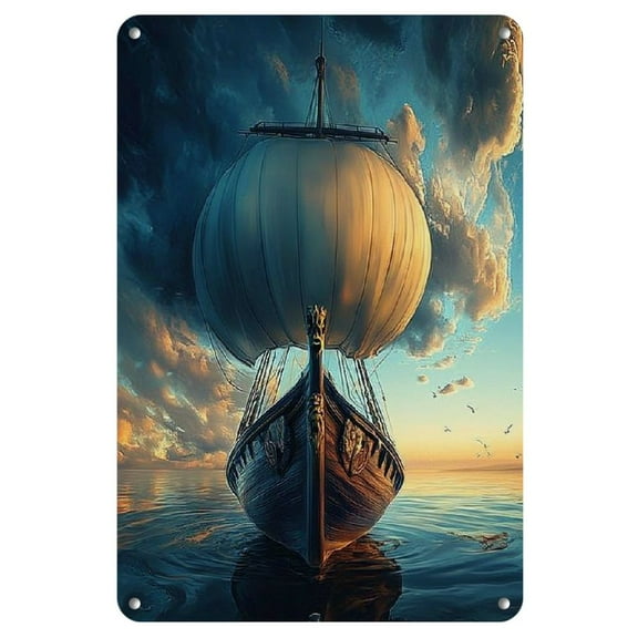 [Home Relaxation] Vintage Hot Air Balloon Iron Wall Art - 8x12 Inch Frameless Poster, Whimsical Retro Decor for Home, Bar, Cafe, Kitchen & Bathroom, Wall Decor