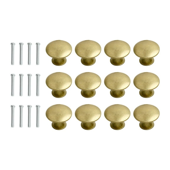 12 Pack Antique Brass Cabinet Knobs Zinc Alloy Drawer Pull Handles for Kitchen Wardrobe Dresser Furniture Hardware 1.18 Inch