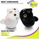 thumbnail image 2 of Almohada de felpa de 2 gatos, lindo cojín de muñeca de gato, almohada de sofá cama para dormir, regalo para bebé niña niño niño, 2 of 5