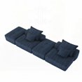thumbnail image 4 of Modern Stylish Chenille Fabric 4-Seater Sectional Sofa 141.73"L x 42.52"W x 25.6"H, 4 of 26