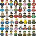 thumbnail image 2 of Bricks Toy Building Blocks Plastic Minifig Toy Small Ninja Doll Chicken Eating Police Style Couple Wedding Random Gifts, 2 of 6