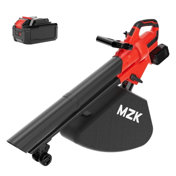 MZK Cordless Leaf Blower Vacuum Mulcher 3-in-1 With 1x4.0Ah Batteries & Charger, 180 MPH 620 CFM Heavy-Duty Lawn Blower, Vacuum & Mulcher With Ergonomic Handle, Lithium-Ion Battery-Powered For Ya